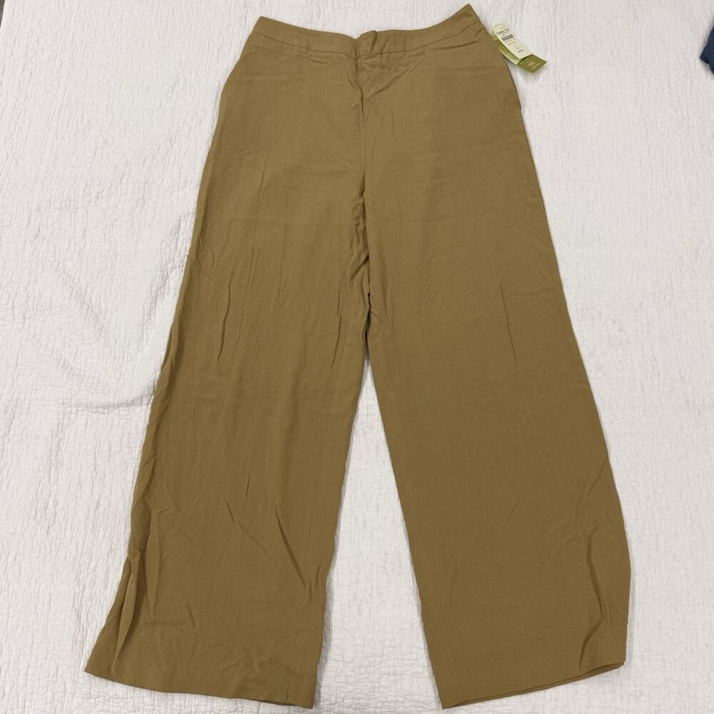 NWT Coldwater Creek Brown XL 2-Piece Set Sleeveless Scoop Top Wide-Leg Pants